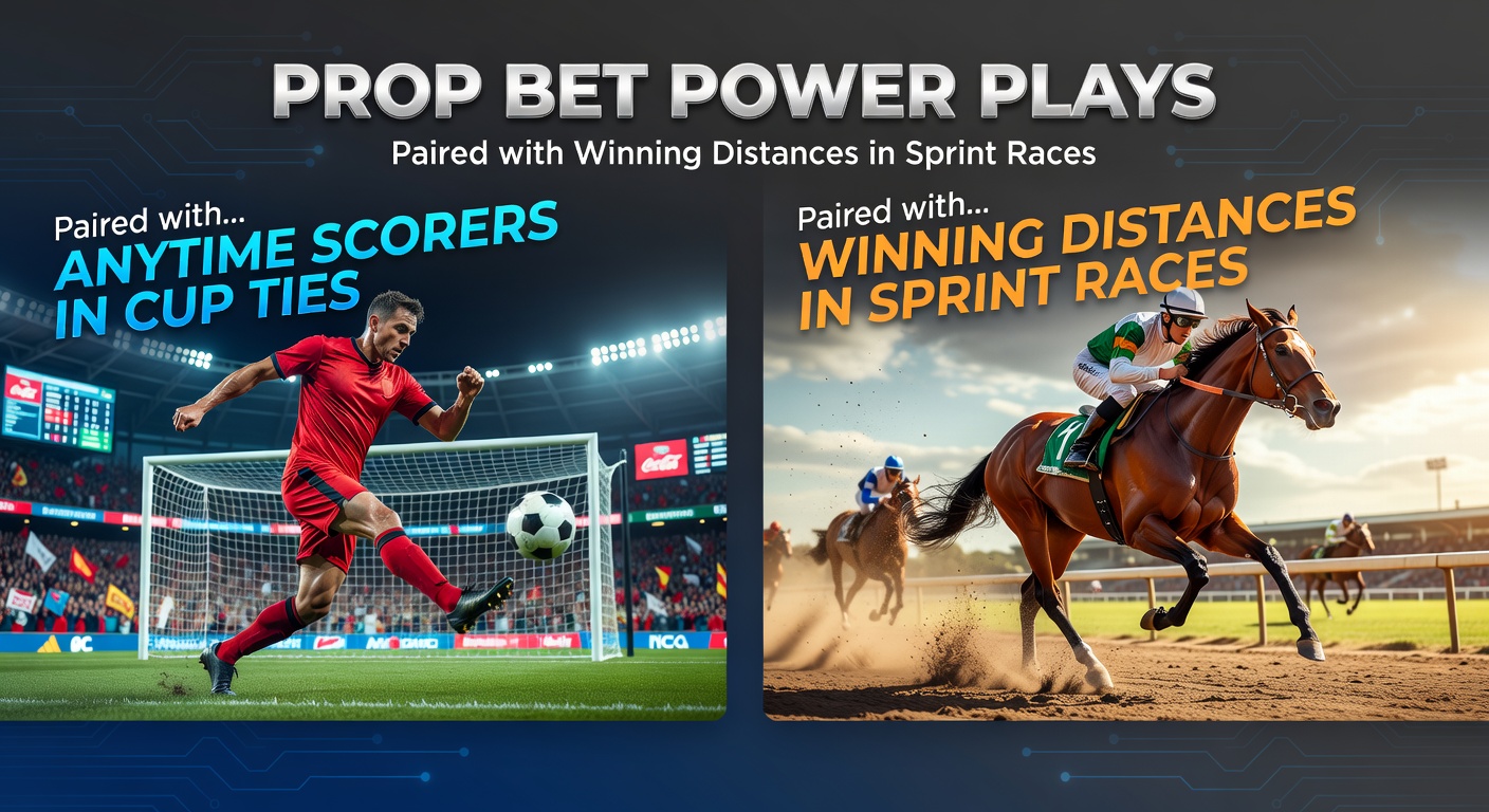 Close-up action shot of a soccer net rippling from a goal and a photo-finish in a horse sprint race, highlighting prop bet excitement