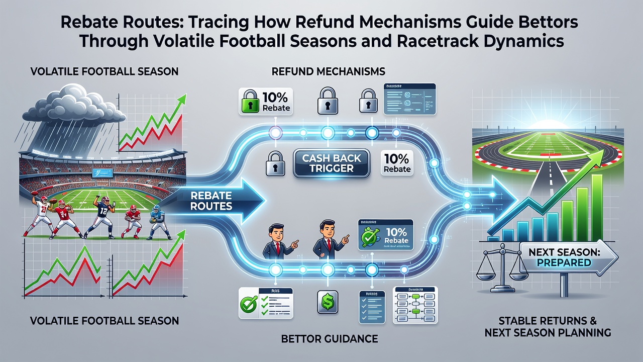 Overview of racing calendar with overlaid rebate tracking charts and football season timelines