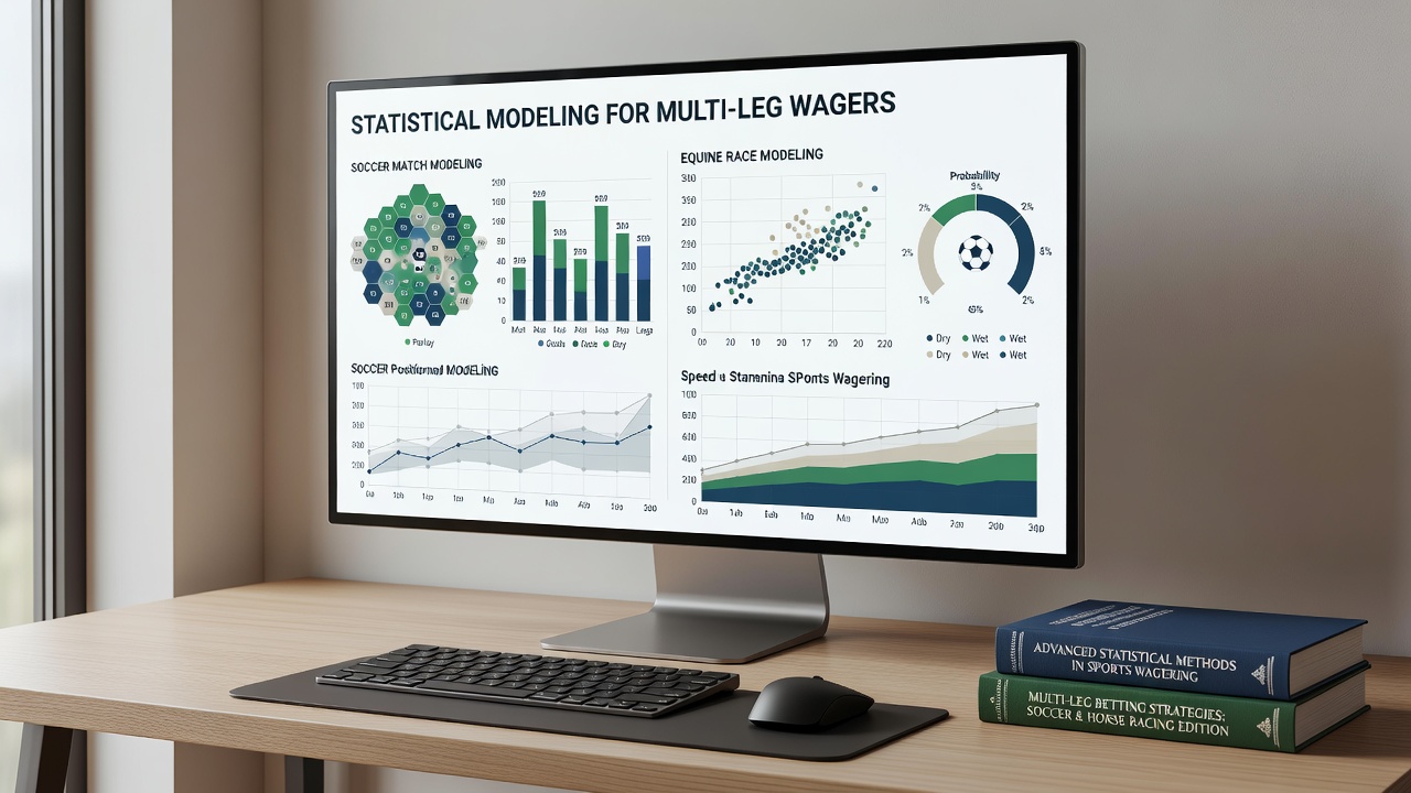 Data visualization dashboard displaying correlations between soccer statistics and horse racing performance indicators